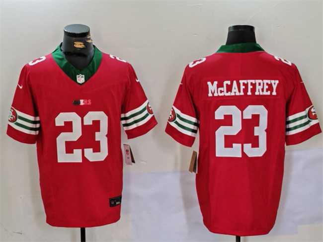 Mens San Francisco 49ers #23 Christian McCaffrey Red F.U.S.E. Mexico Vapor Limited Stitched Jersey Dzhi->san francisco 49ers->NFL Jersey